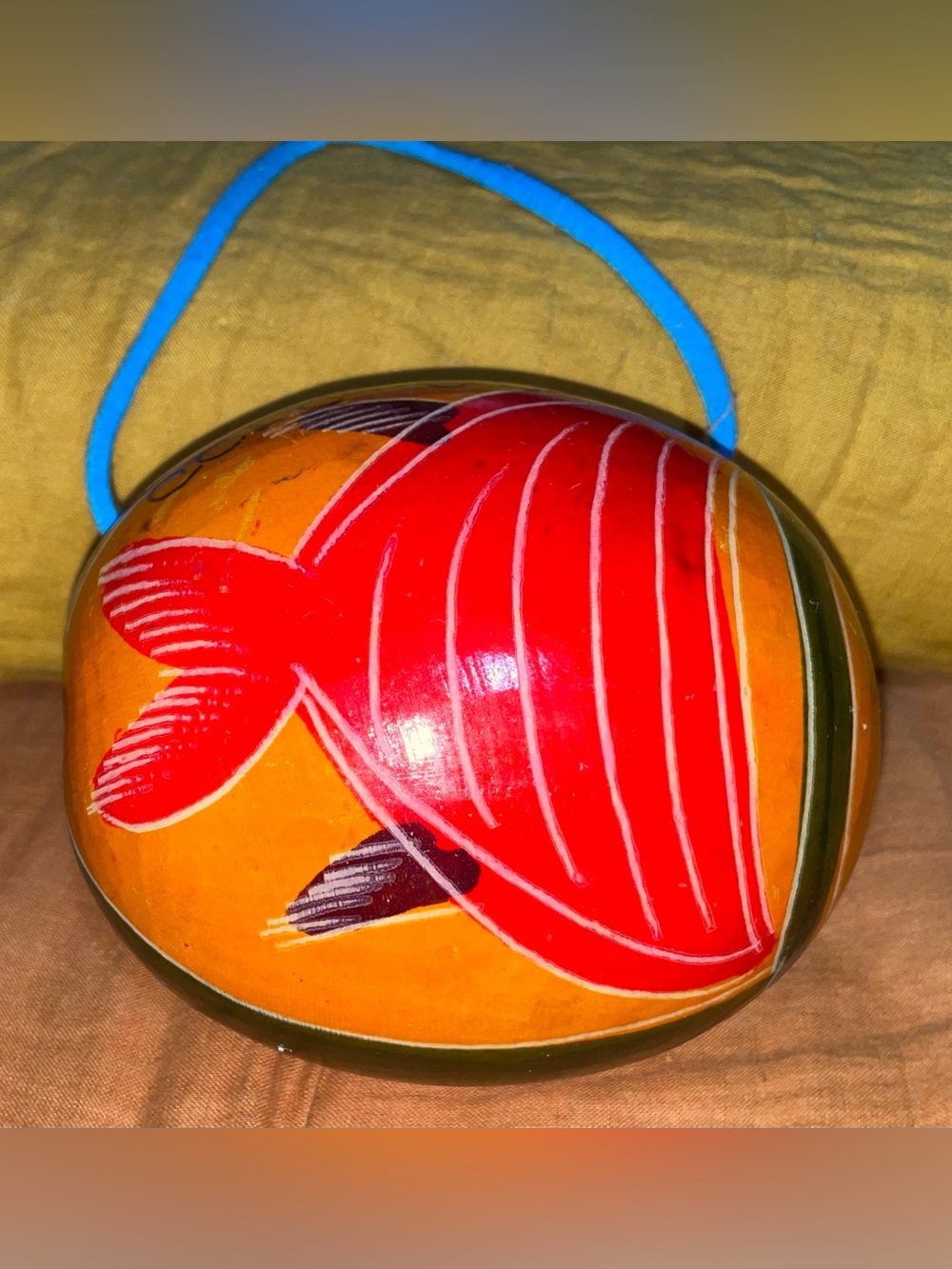 Painted Coconut from Cartagena, Colombia